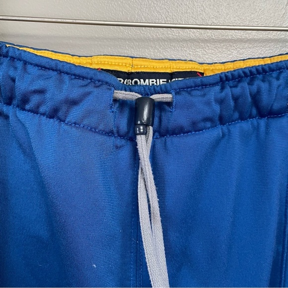 VINTAGE Y2K ABERCROMBIE & FITCH blue yellow track pants Large Athleisure - Picture 6 of 16